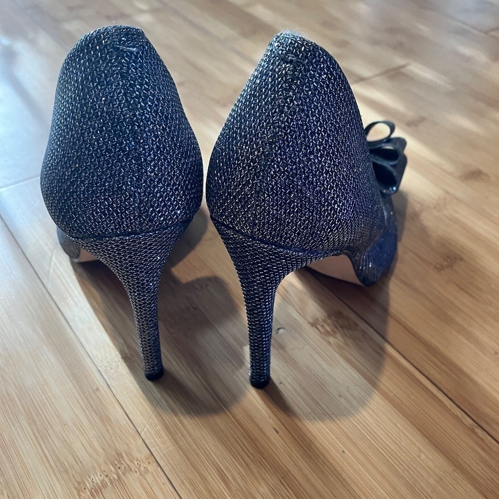 Betsey Johnson Prince Dorsay Bow Toe Pumps - Pewter - Picture 7 of 10